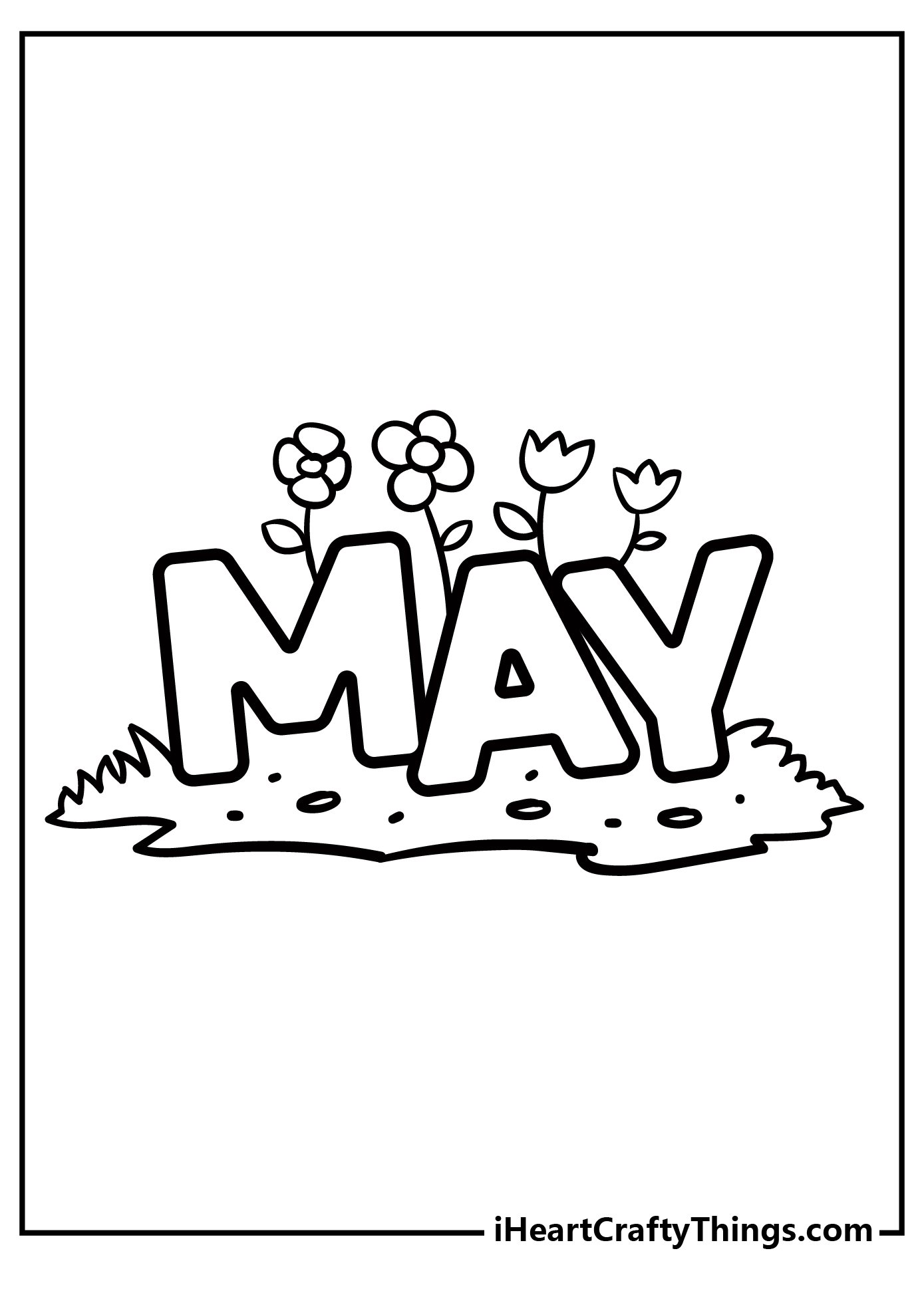 May coloring pages free printables