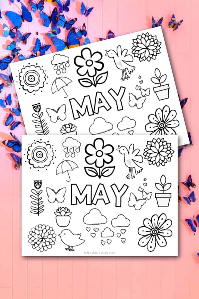 Free printable may coloring page