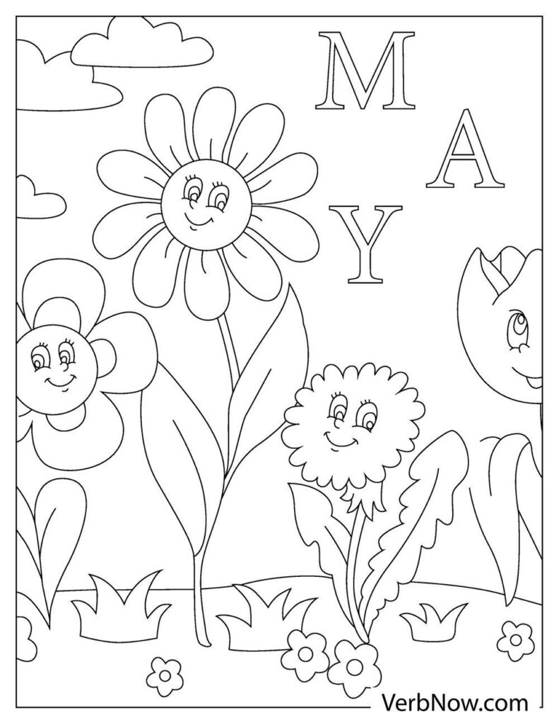 Free may coloring pages book for download printable pdf