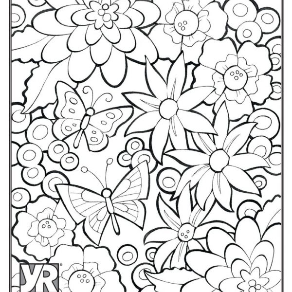 Flowers coloring page