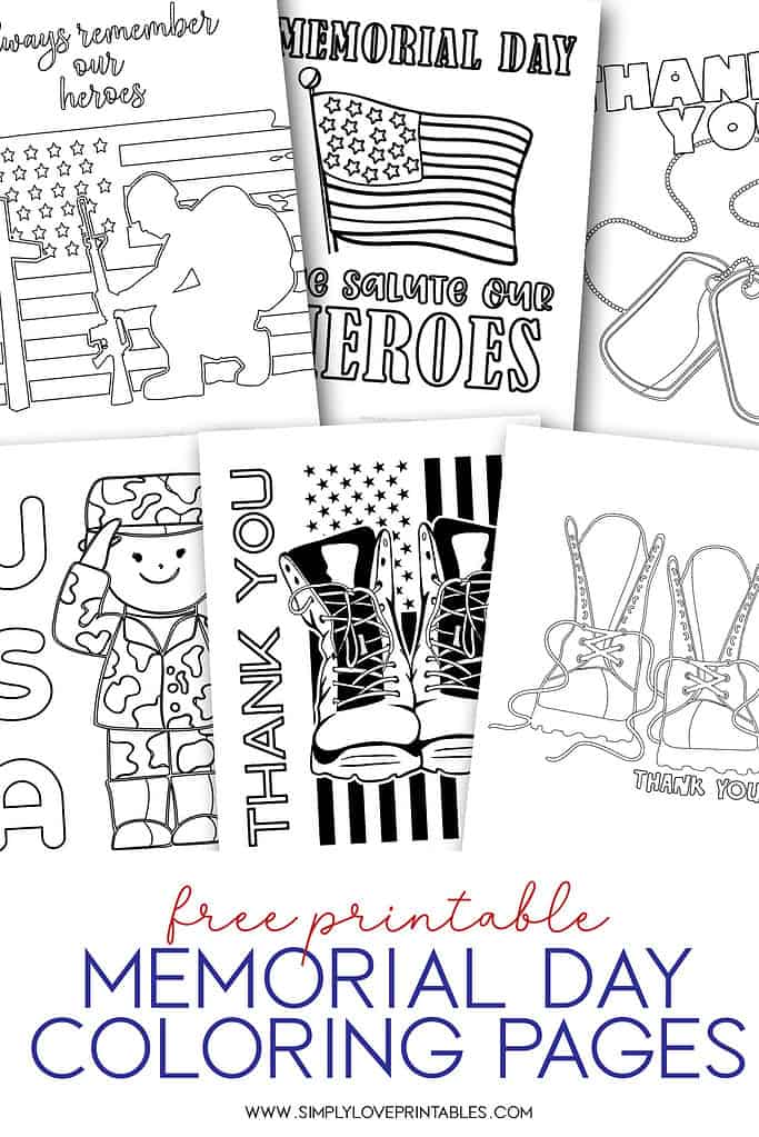 Free memorial day coloring pages simply love printables