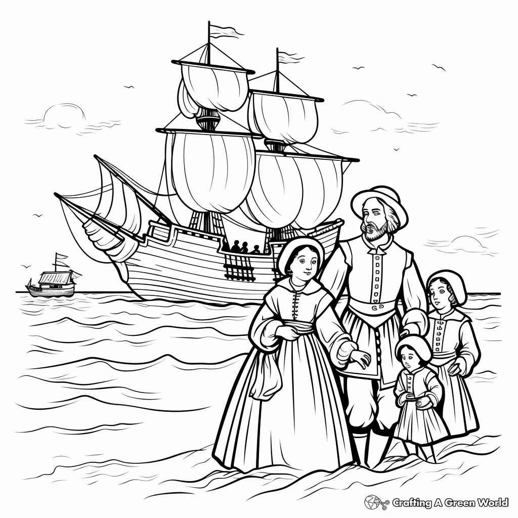 Pilgrim coloring pages