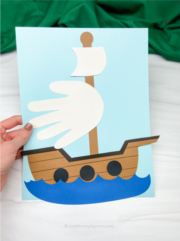 Mayflower handprint craft for kids free template