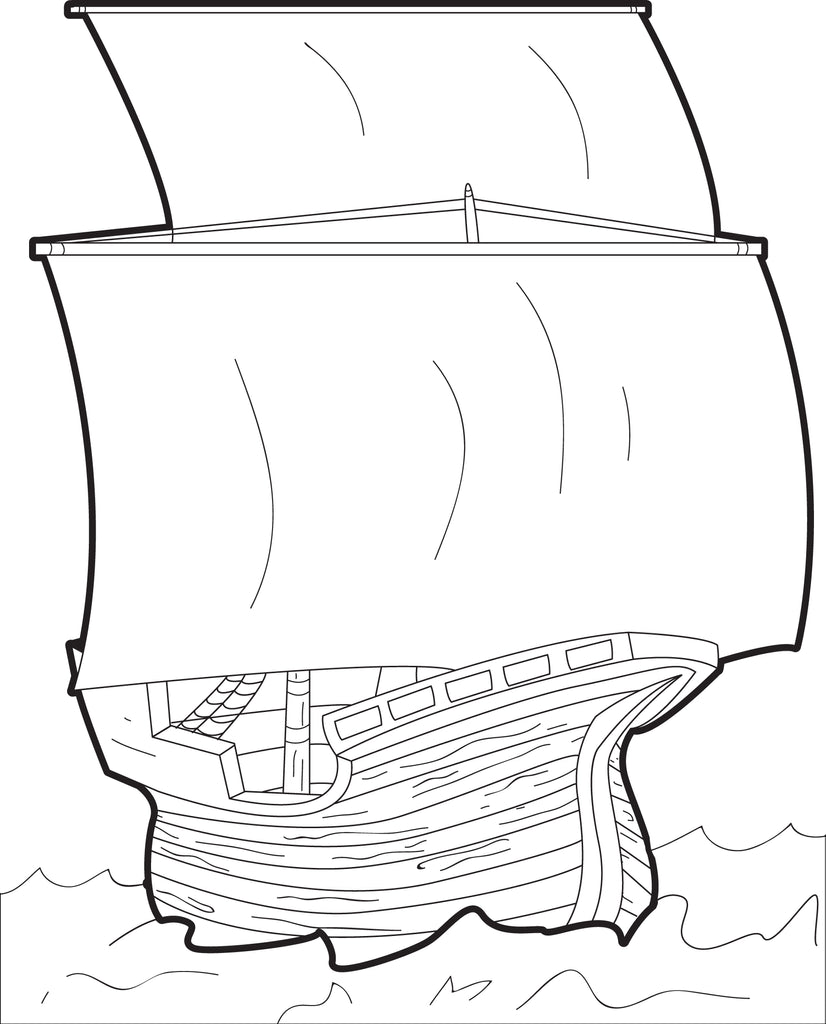 The mayflower printable coloring page for kids