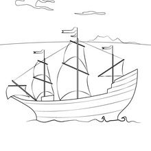 The mayflower ship coloring pages