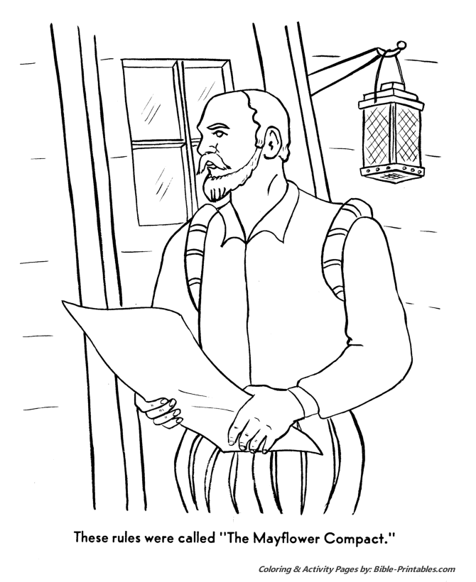 Bible printables the pilgrims story coloring pages
