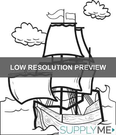 Printable mayflower coloring page for kids â