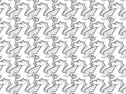 Pegasus tessellation by mc escher coloring page pãginas para colorear para imprimir gratis dibujos para colorear colorear gratis