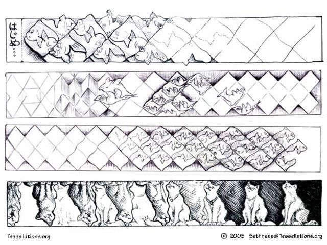 Explore beautiful escher patterns for coloring