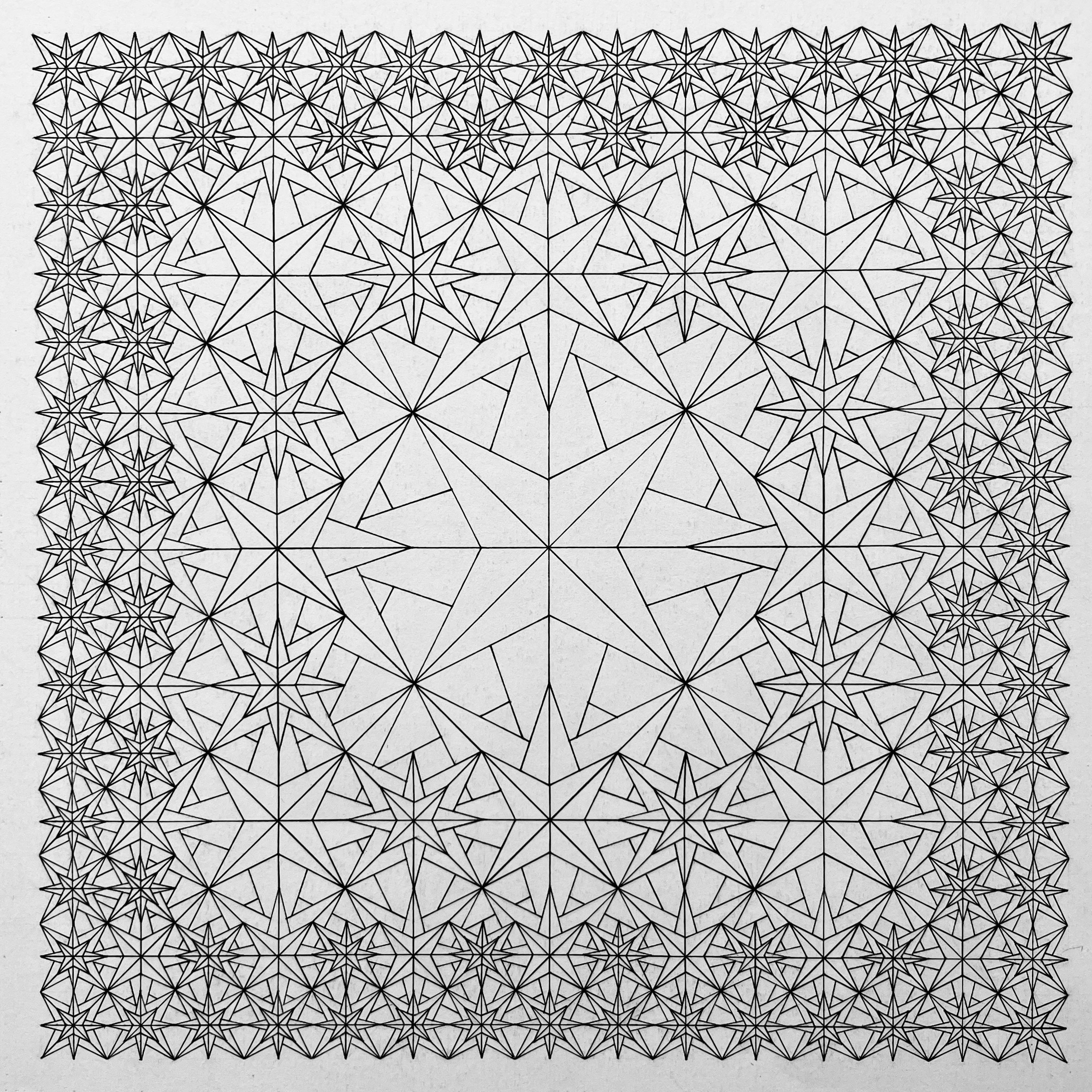 A drawn art piece by me inspired by mc eschers âsquare limitâ rsacredgeometry