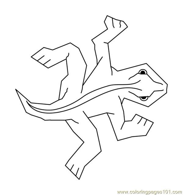 Mc escher single lizard tile coloring page for kids free lizard printable coloring pages online for kids coloringpages com coloring pages for kids â
