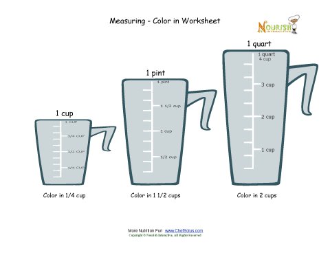Measuring and cooking for kids color