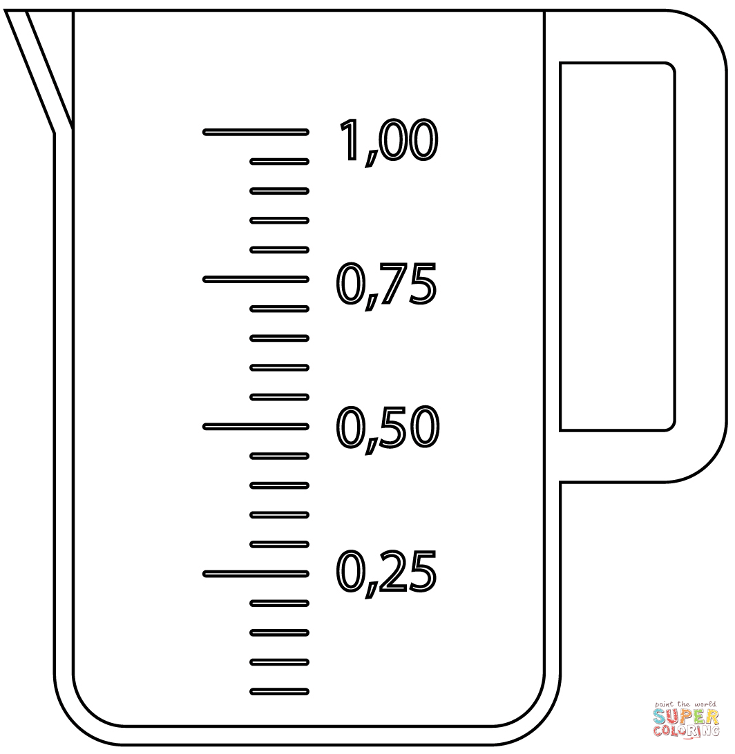 Measuring cup coloring page free printable coloring pages