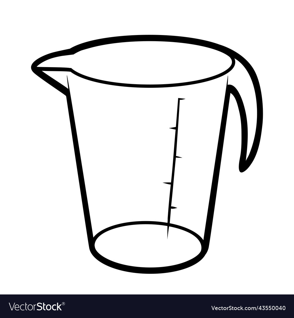 Coloring book measuring cup royalty free vector image