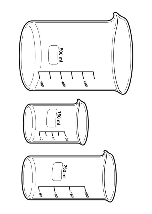 Coloring page measuring cup