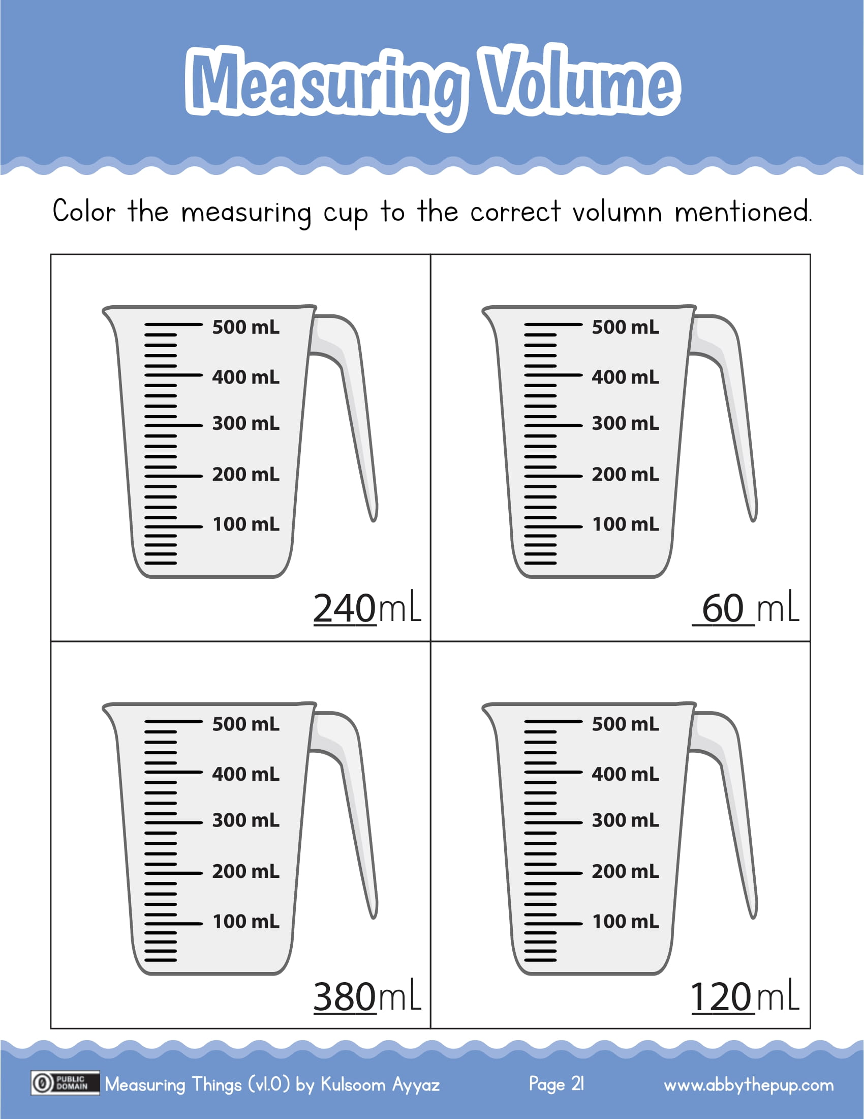 Measuring volume worksheet free printable puzzle games