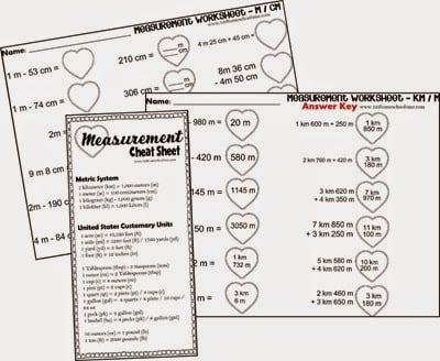 Free valentines day math measurement worksheets for kids