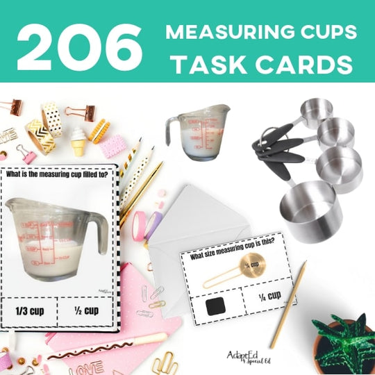 Task cards measuring cups printable pdf â adapted special ed inc