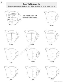 Life skills math measurement for cooking in fcs using cup and ounces