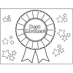 Best mother medal coloring page