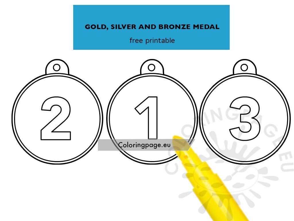Medals coloring page coloring page
