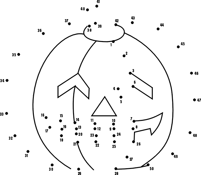 Halloween connect the dots activity