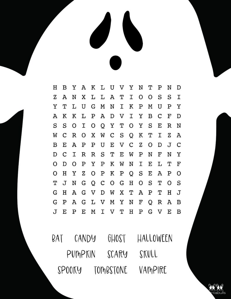 Free printable halloween word searches