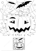 Halloween dot to dots connect the dots worksheets