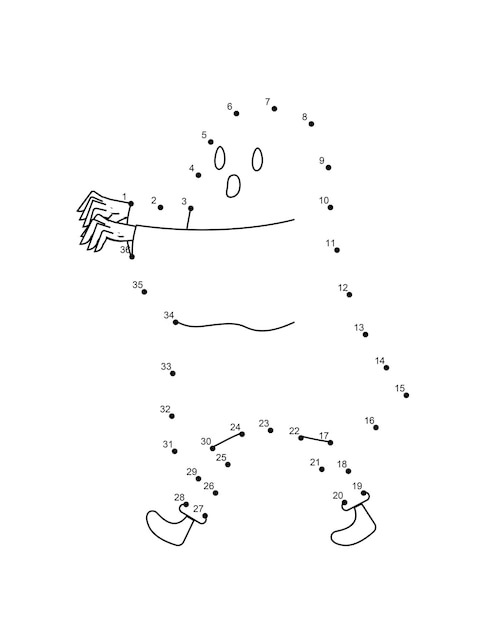 Premium vector halloween dot to dot coloring pages halloween connect the dot page