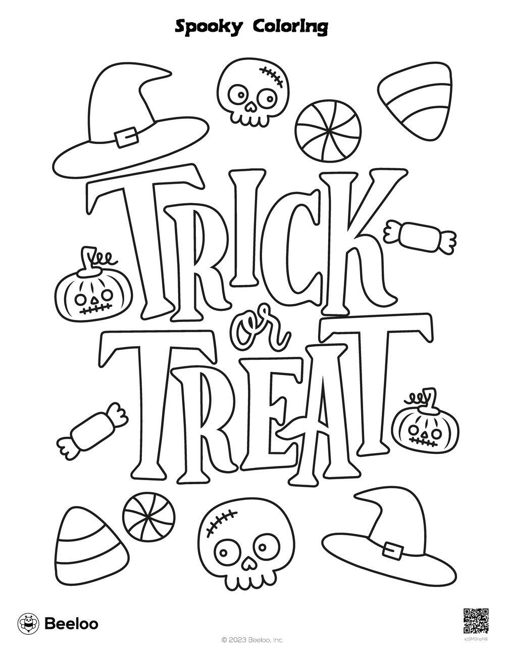 Spooky coloring â printable crafts and activities for kids