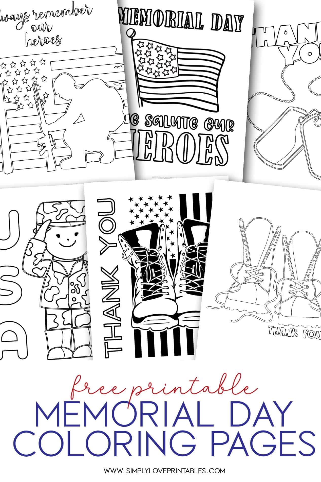 Free memorial day coloring pages simply love printables