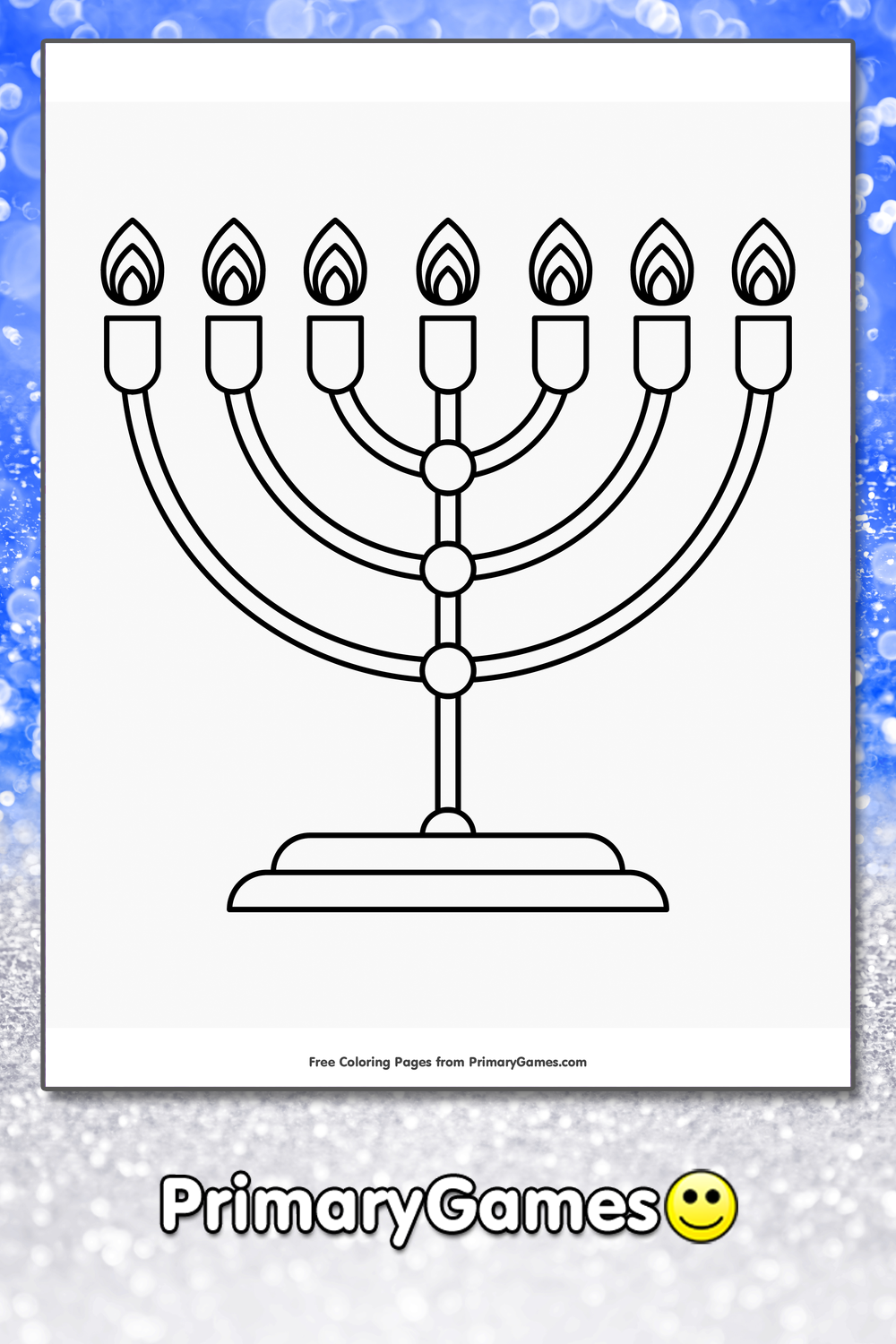 Menorah coloring page â free printable pdf from