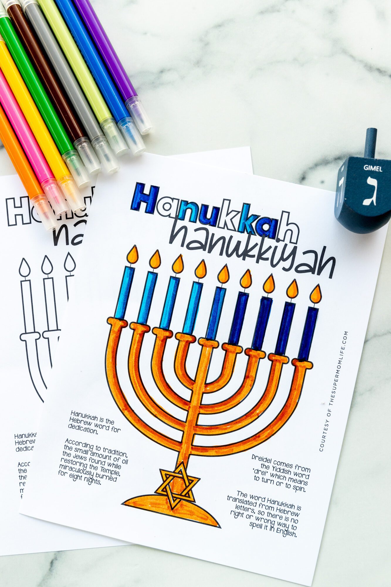 Hanukkah coloring page