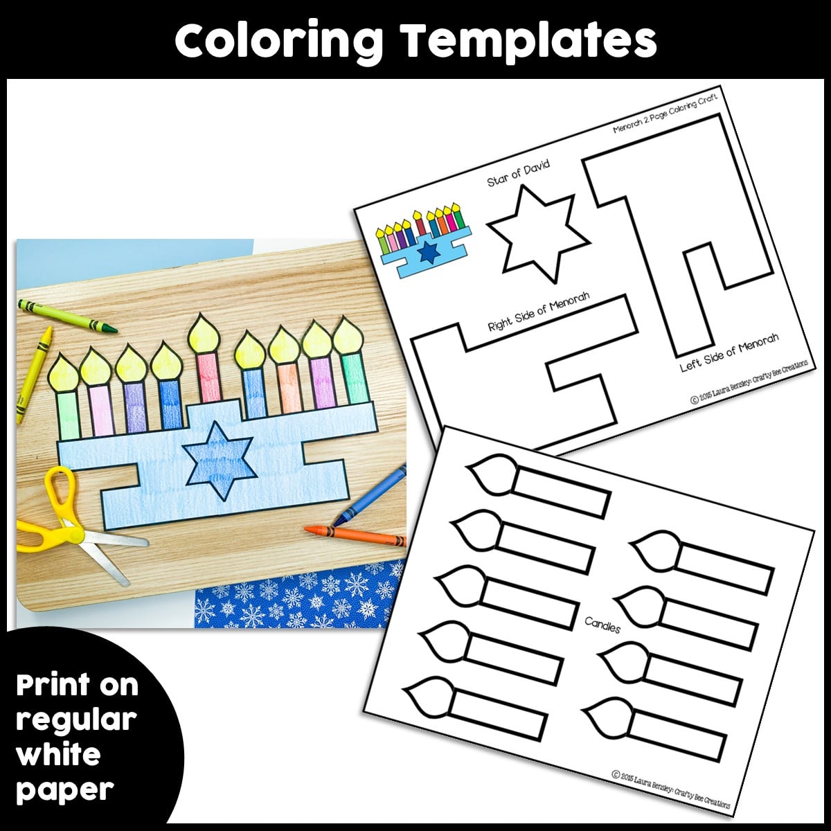 Menorah craft activity