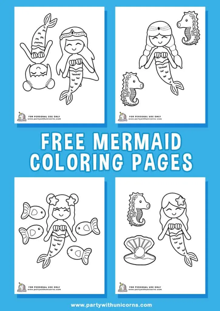 Mermaid coloring pages
