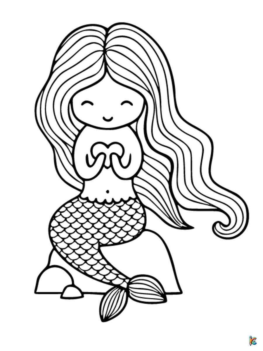 Mermaid coloring pages â
