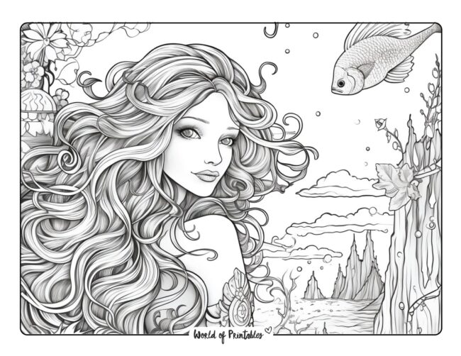 Best mermaid coloring pages