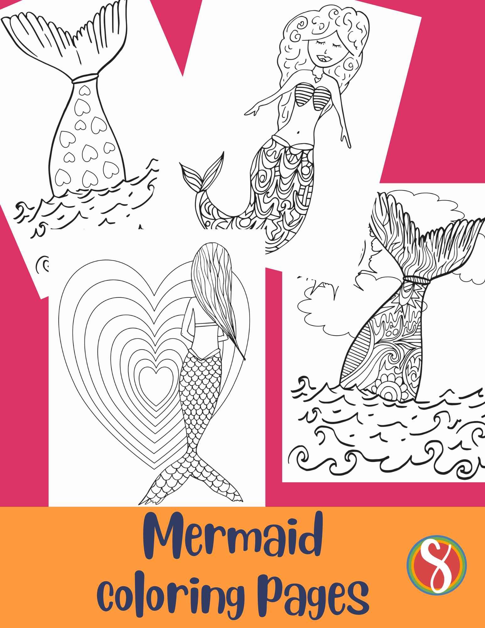 Free mermaid coloring pages â stevie doodles