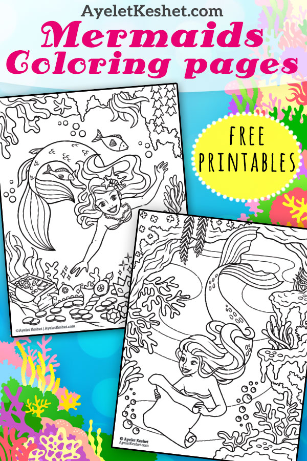 Free mermaids coloring pages