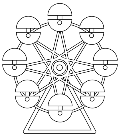 Ferris wheel coloring page free printable coloring pages