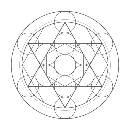 Metatrons cube sacred geometry illustration royalty free svg cliparts vectors and stock illustration image