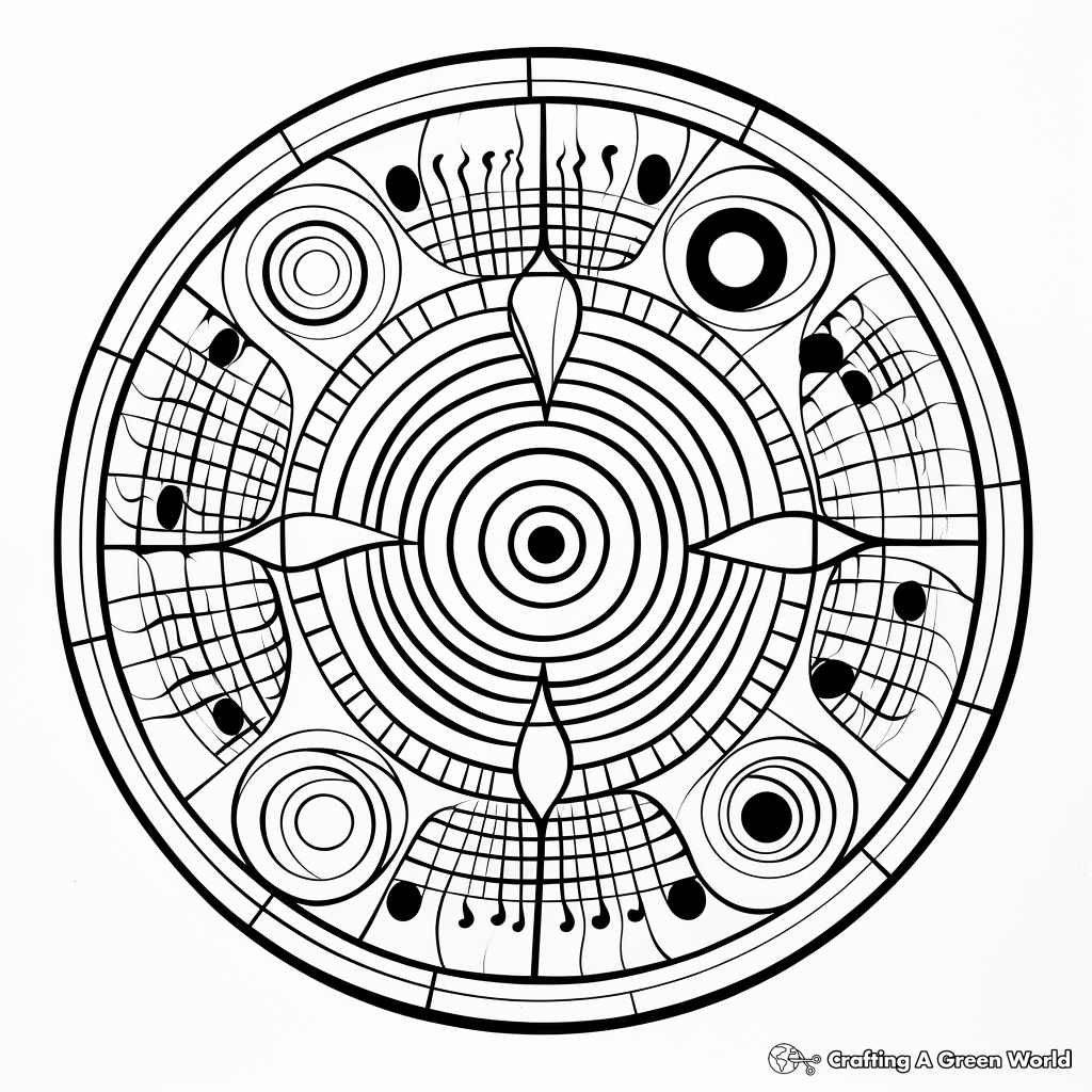 Sacred geometry coloring pages