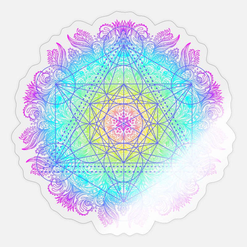 Metatron cube sacred geometry of the archangel sticker