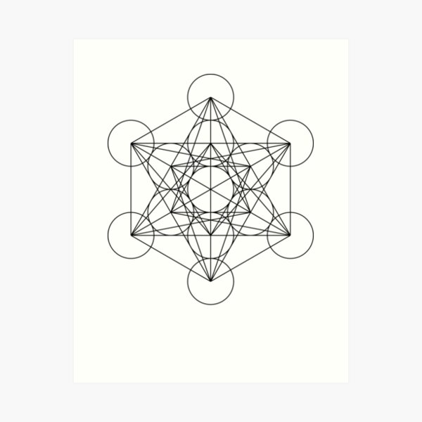 Metatrons cube sacred geometry art print for sale by sirdouglasfresh