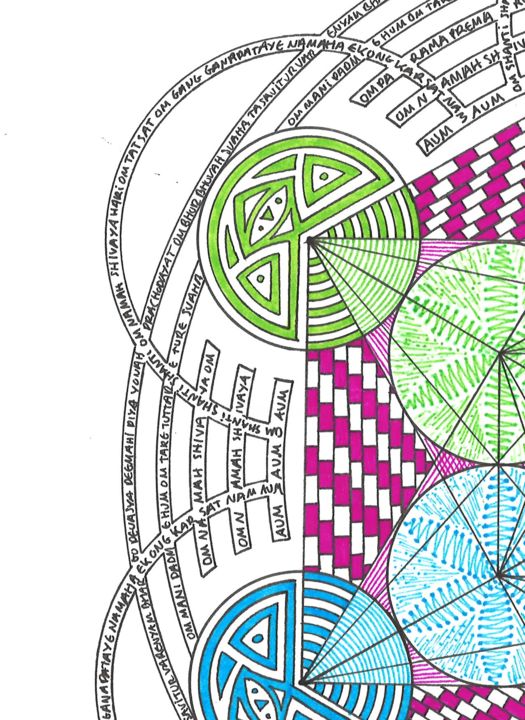 Metatron cube drawing by jaya bhagavan