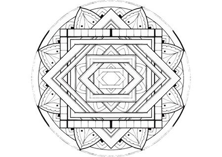 Geometric mandala coloring pages stock vector illustration and royalty free geometric mandala coloring pages clipart