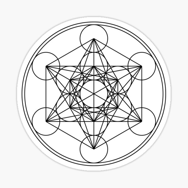 Metatrons cube sacred geometry art board print for sale by totemclothing