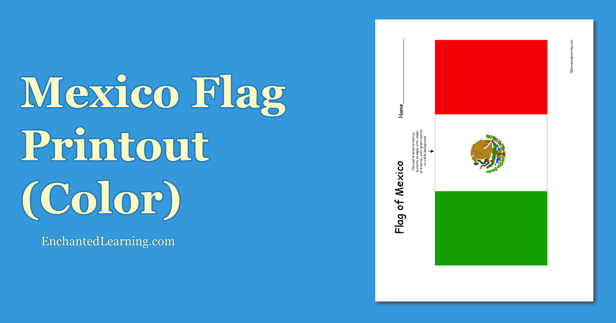 Mexico flag printout color