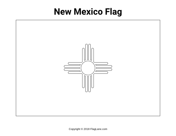Free new mexico flag coloring page