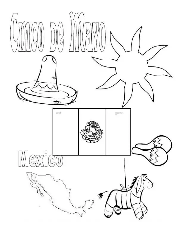 Cinco de mayo coloring page